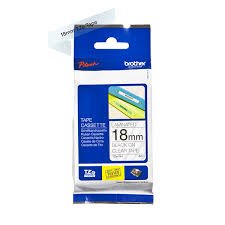 Brother Tape TZE-141 18mm Black on Clear