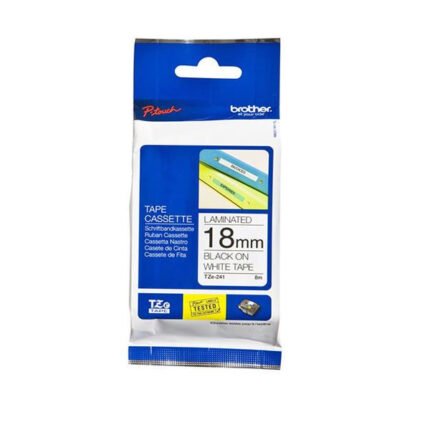Brother Tape TZE-241 18mm Black on White