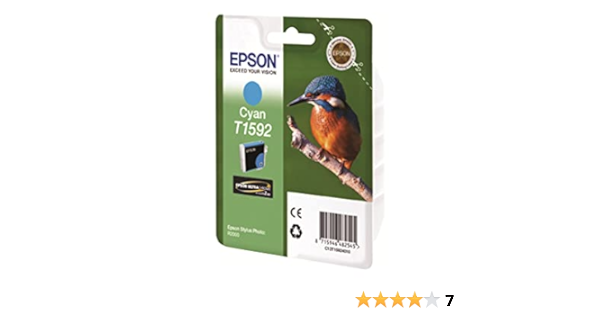 Genuine Epson T1592 Ink Cyan C13T15924010 Cartridge (T1592)
