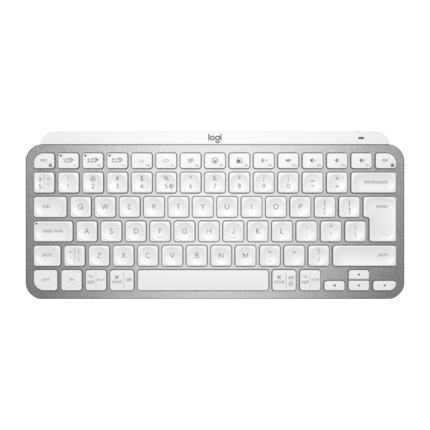 Logitech MX Keys Mini Minimalist Wireless Illuminated Keyboard - Pale Gray - 920-010499