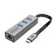 Promate Multi-Port USB-C Hub (GIGAHUB-C) - USB 3.0 Ports, 5Gbps Sync, 1000Mbps Ethernet Adapter